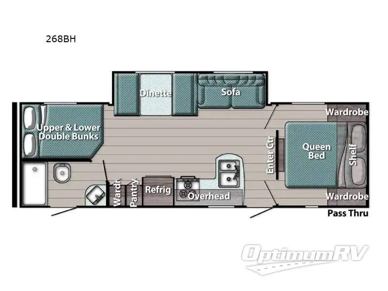 2023 Gulf Stream Ameri-Lite Ultra Lite 268BH RV Floorplan Photo