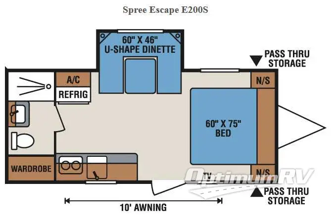 2016 KZ Spree Escape E200S Floorplan Photo