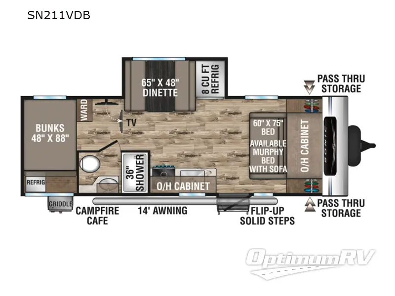 2022 Gulf Stream Kingsport 248BH Floorplan Photo