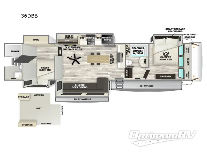 2025 Forest River Sabre 36DBB Floorplan Photo