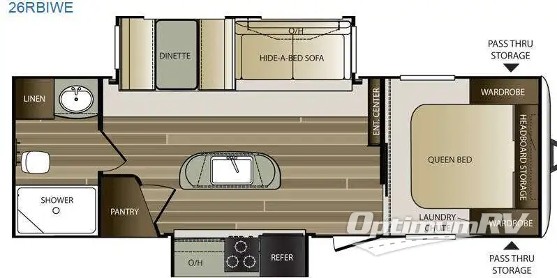 2016 Keystone Cougar Half-Ton Series 26RBIWE Floorplan Photo