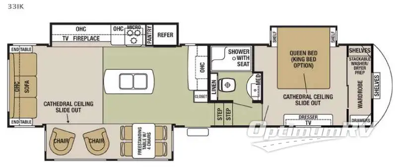 2016 Forest River Cedar Creek 33IK Floorplan Photo