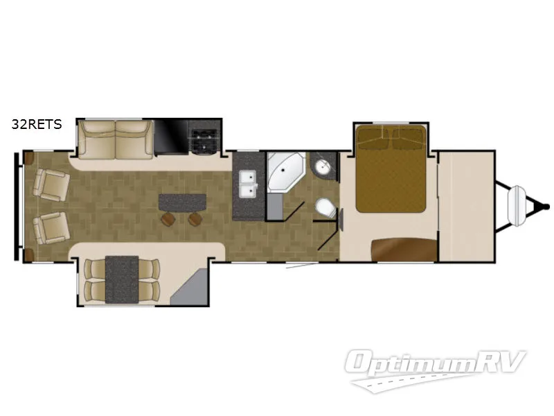 2018 Heartland North Trail 32RETS King RV Floorplan Photo