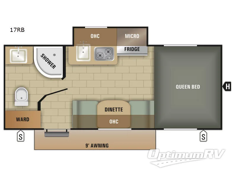 2018 Starcraft Satellite 17RB Floorplan Photo