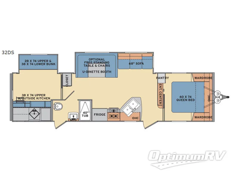 2018 Shasta Revere 32DS Floorplan Photo