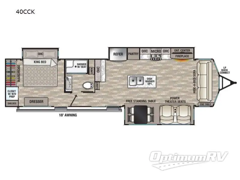 2021 Forest River Cedar Creek Cottage 40CCK Floorplan Photo