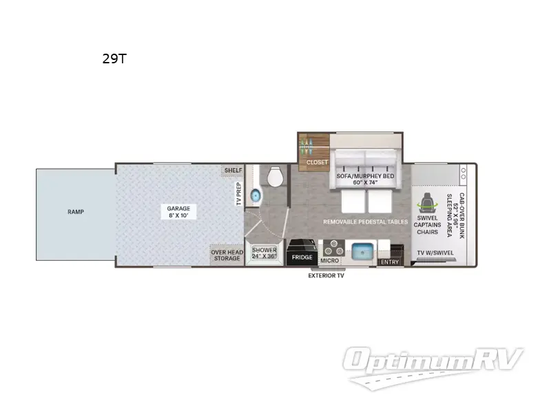 2024 Thor Outlaw 29T RV Floorplan Photo