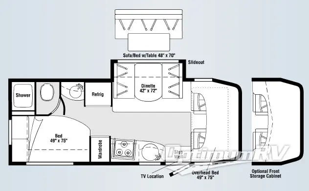 2008 Winnebago View 24J Floorplan Photo
