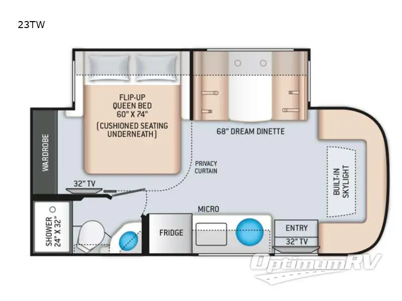 2022 Thor Compass AWD 23TW RV Floorplan Photo