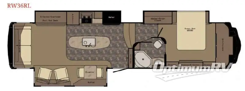 2015 Redwood Redwood 36RL Floorplan Photo