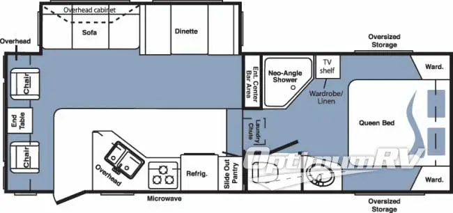 2007 Keystone Cougar 276 RLS Floorplan Photo
