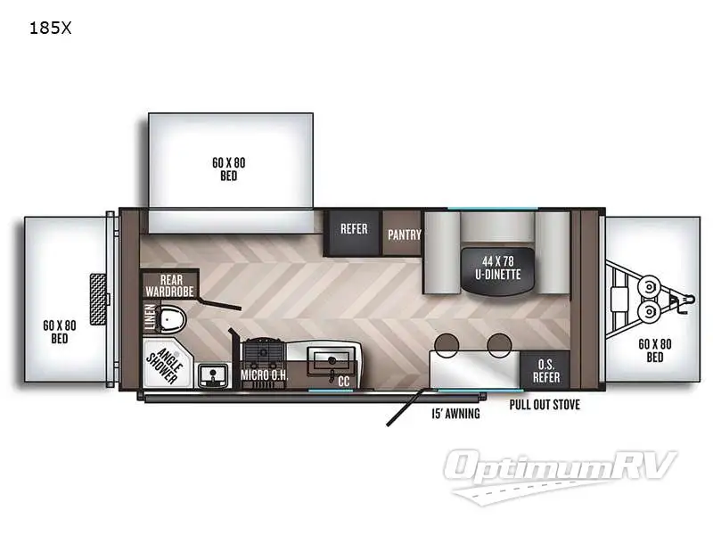 2021 Palomino SolAire 185X RV Floorplan Photo