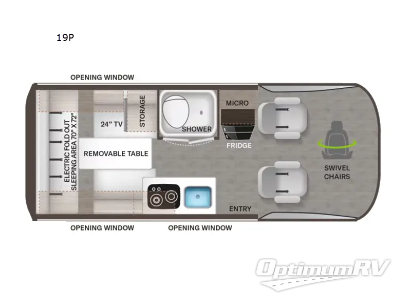 2023 Thor Tranquility 19P RV Floorplan Photo