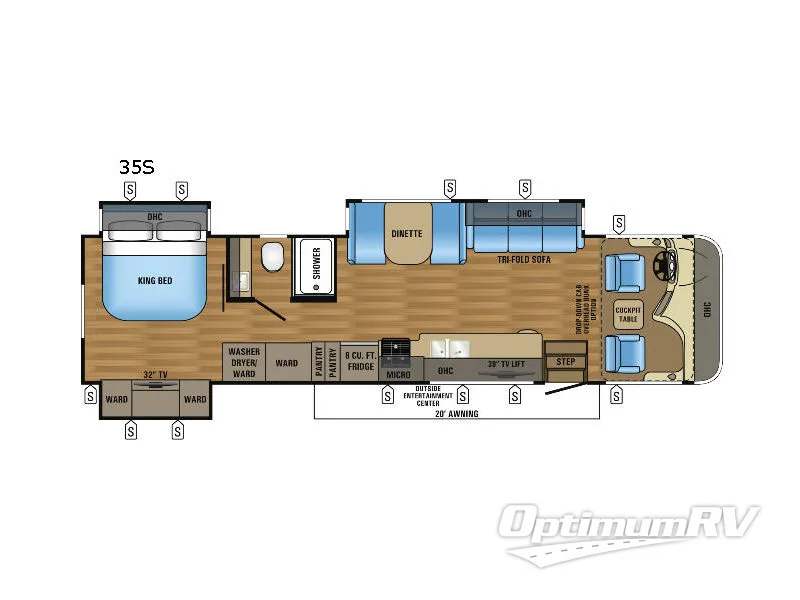2017 Jayco Precept 35S Floorplan Photo
