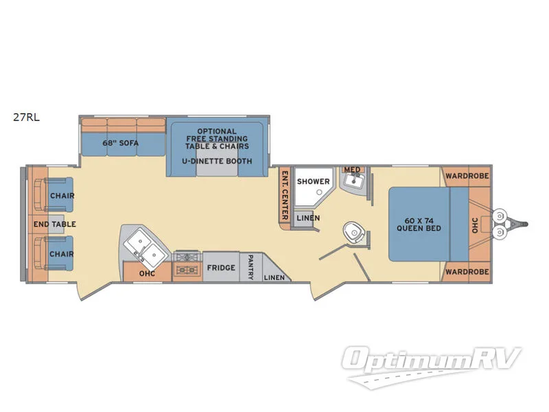 2018 Shasta Revere 27RL Floorplan Photo