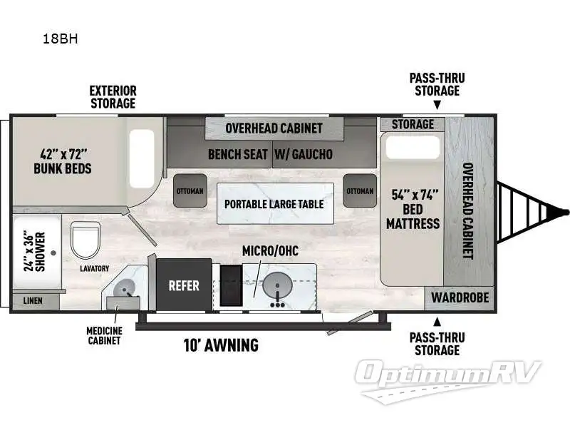 2025 Coachmen Clipper 4K Series 18BH Floorplan Photo