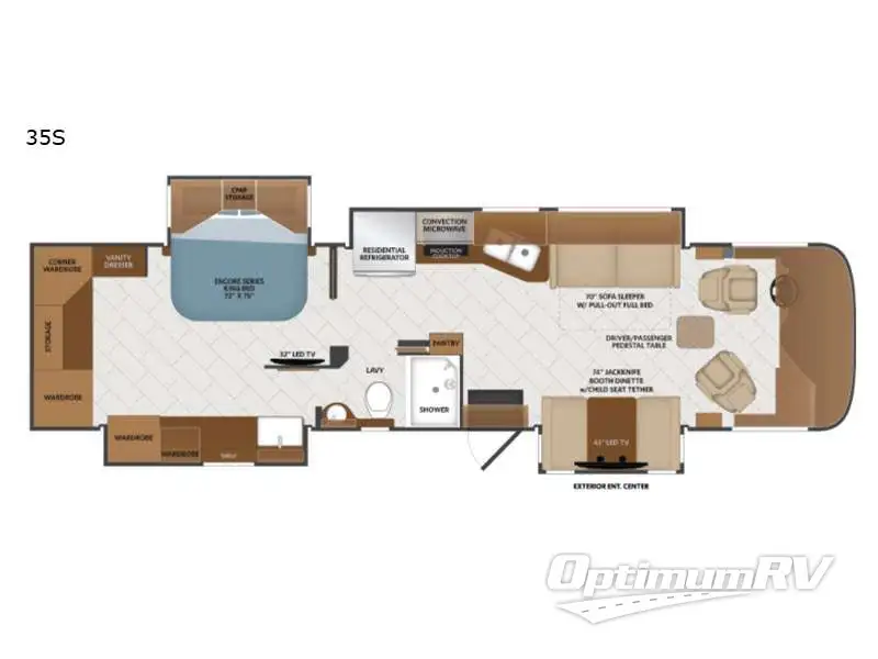 2021 Fleetwood Pace Arrow 35S Floorplan Photo