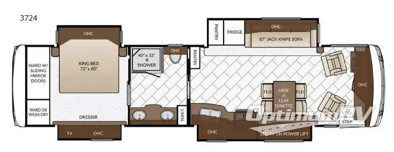 2017 Newmar Ventana LE 3724 Floorplan Photo
