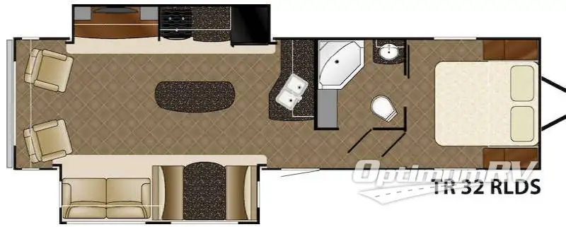 2015 Heartland Trail Runner 32RLDS Floorplan Photo