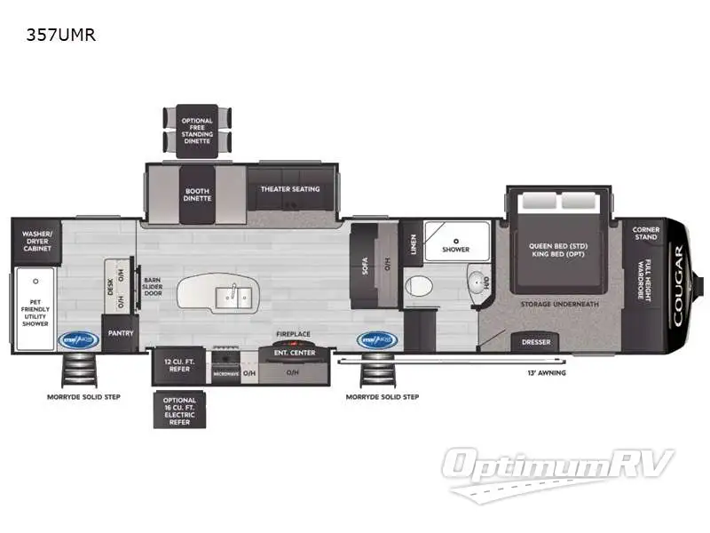 2021 Keystone Cougar 357UMR Floorplan Photo