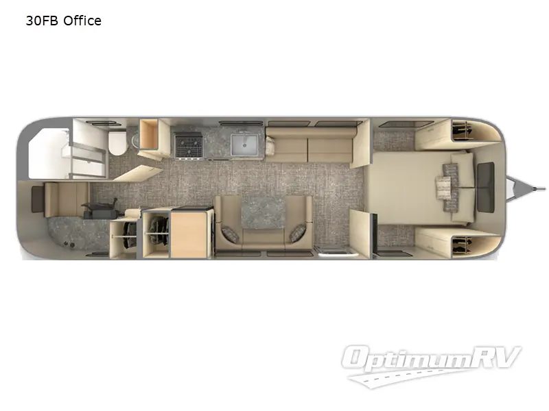 2023 Airstream Flying Cloud 30FB Bunk Floorplan Photo