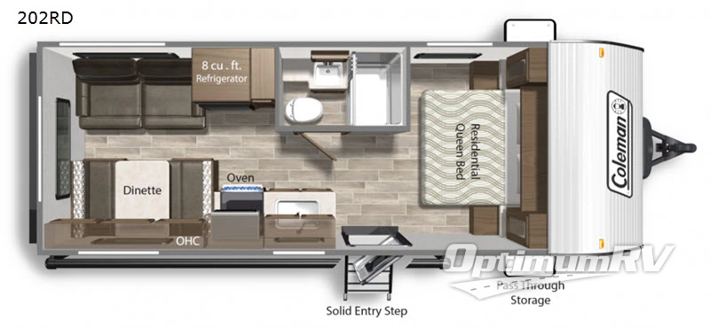 2020 Dutchmen Coleman Lantern LT Series 202RD Floorplan Photo