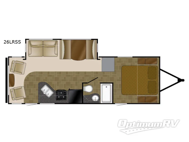 2017 Heartland North Trail 26LRSS King Floorplan Photo