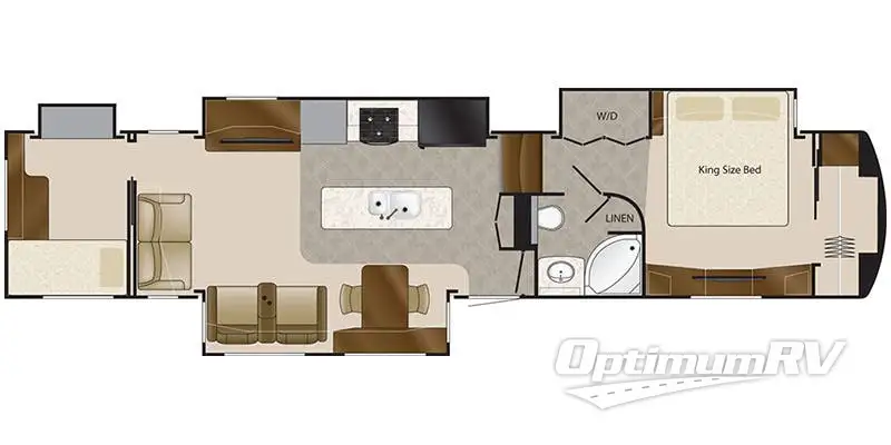2013 DRV Luxury Suites Mobile Suites 43 Atlanta RV Floorplan Photo