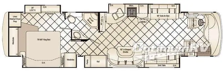 2011 Thor Tuscany 4051 RV Floorplan Photo