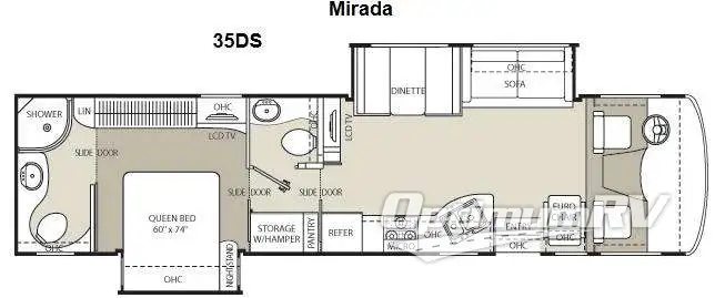 2012 Coachmen Mirada 35DS Floorplan Photo