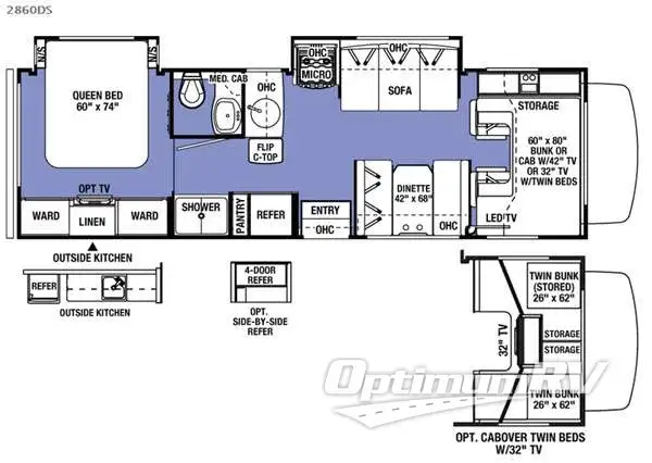 2016 Forest River Sunseeker 2860DS Ford Floorplan Photo