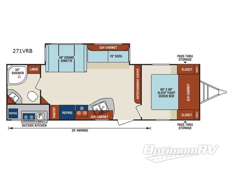 2018 Venture SportTrek 271VRB Floorplan Photo