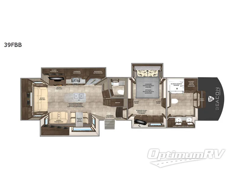 2020 VanLeigh Beacon 39FBB Floorplan Photo