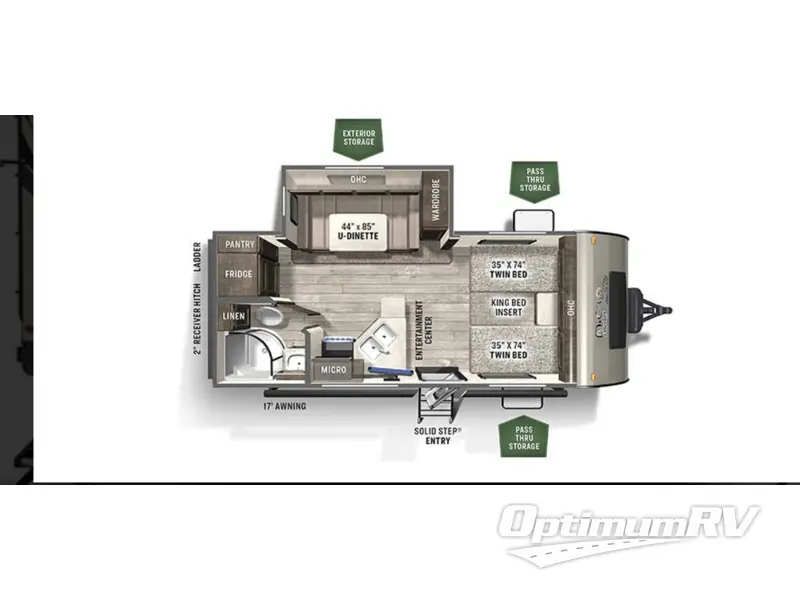 2024 Forest River Rockwood Mini Lite 2204S RV Floorplan Photo