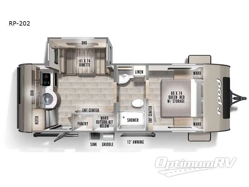 2021 Forest River R Pod RP-202 Floorplan Photo