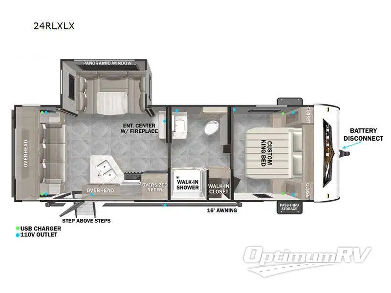 2023 Forest River Wildwood X-Lite 24RLXLX RV Floorplan Photo