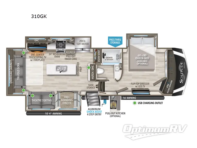 2024 Grand Design Solitude 310GK Floorplan Photo