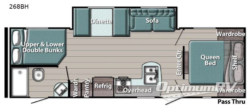 2021 Gulf Stream Kingsport 268 BH Floorplan Photo