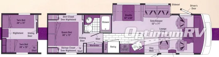 2000 Itasca Suncruiser 32V RV Floorplan Photo