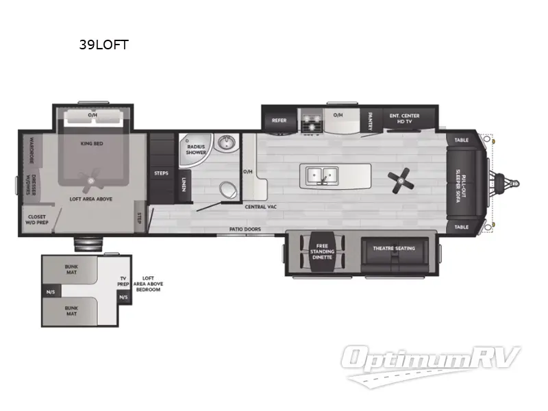 2025 Keystone Retreat 39LOFT Floorplan Photo