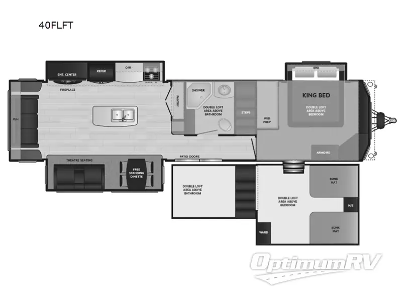 2024 Keystone Residence 40FLFT Floorplan Photo
