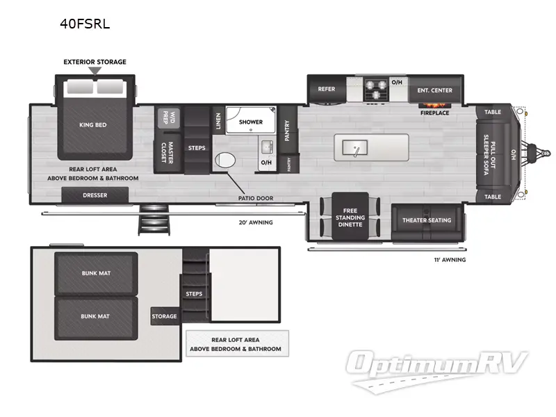 2025 Keystone Residence 40FSRL Floorplan Photo