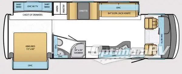 2014 Newmar Bay Star 3124 Floorplan Photo