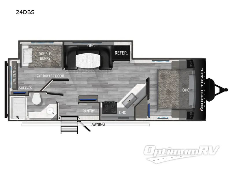 2023 Heartland North Trail 24DBS RV Floorplan Photo