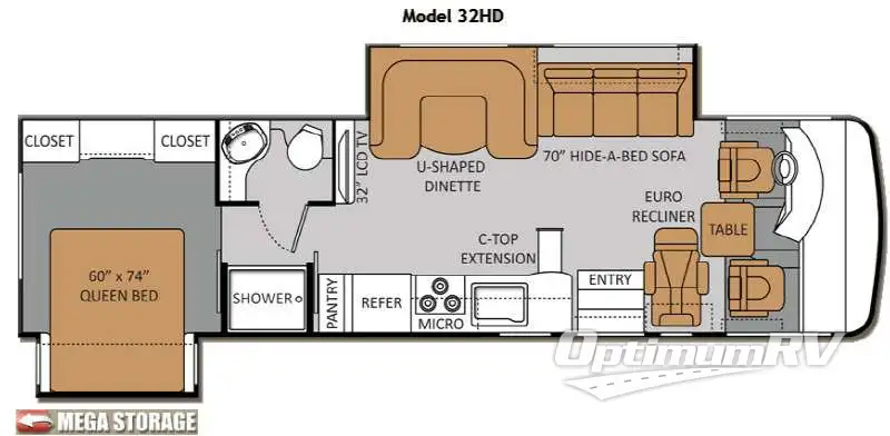 2013 Thor Daybreak 32HD Floorplan Photo