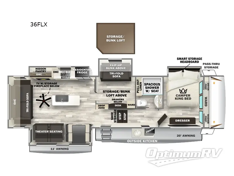 2025 Forest River Sabre 36FLX Floorplan Photo