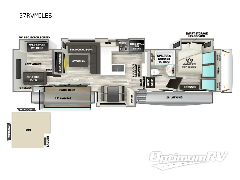 2025 Forest River Sabre 37RVMILES Floorplan Photo