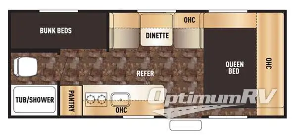 2016 Forest River Cherokee Wolf Pup 16BHS RV Floorplan Photo