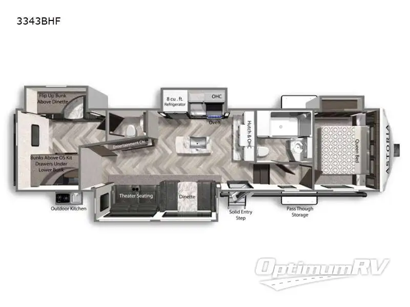 2021 Dutchmen Astoria 3343BHF Floorplan Photo