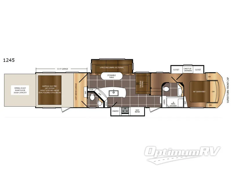2017 Prime Time Spartan 1245 Floorplan Photo